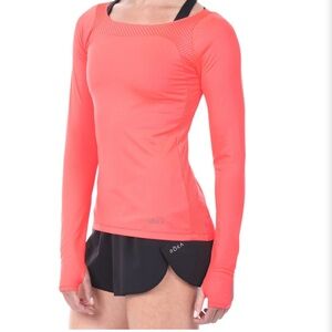 Women's Bright Coral Long Sleeve Top